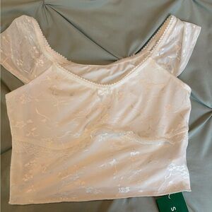 SHEIN White Lace Tank Top